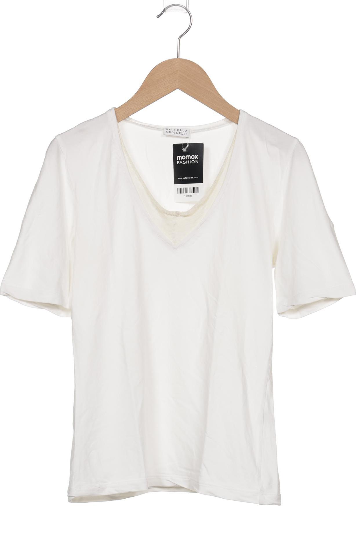 

Brunello Cucinelli Damen T-Shirt, cremeweiß, Gr. 38
