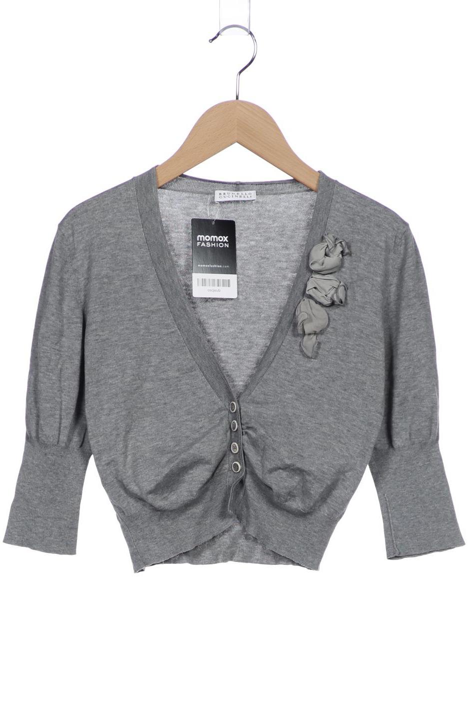 

Brunello Cucinelli Damen Strickjacke, grau, Gr. 36