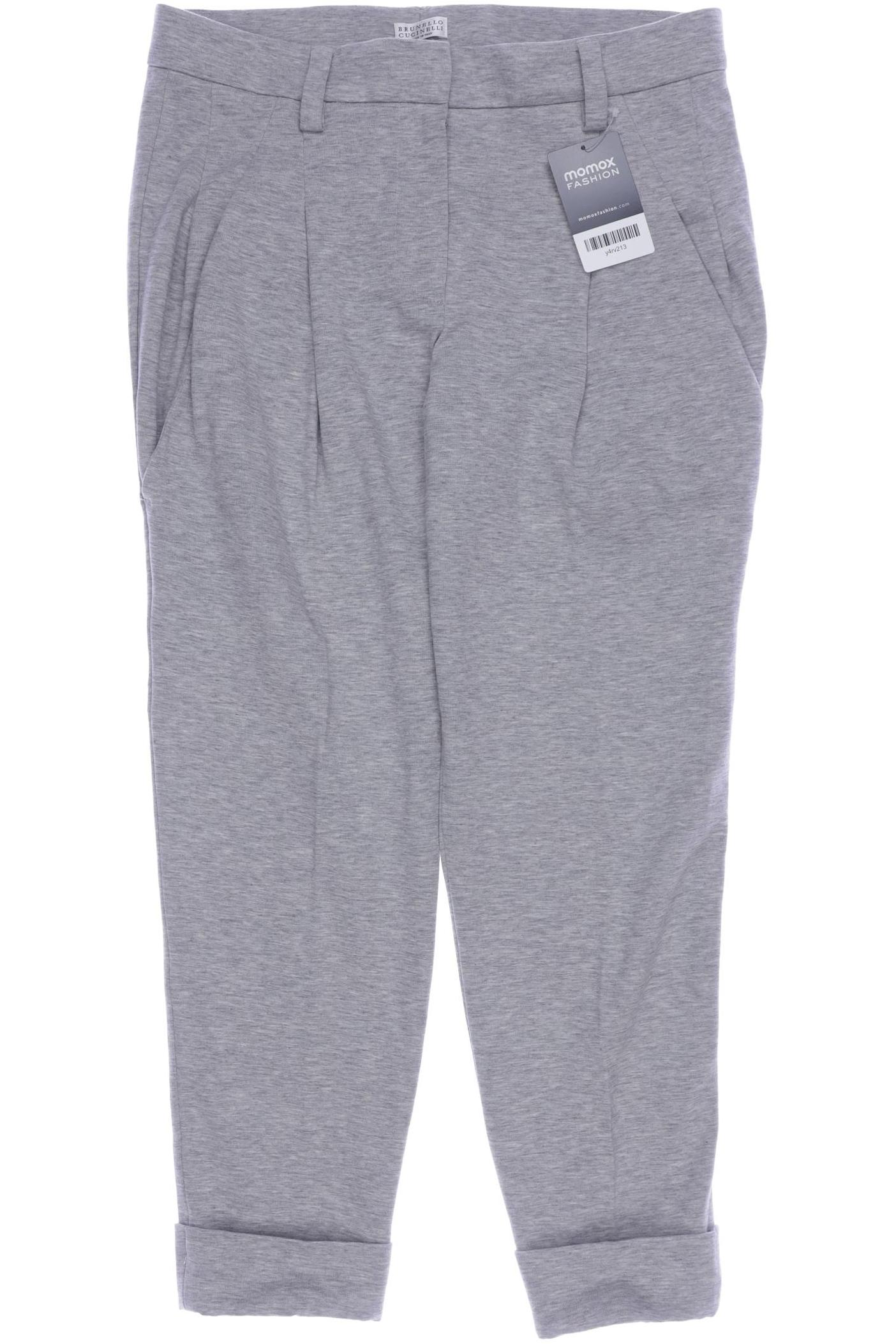 

Brunello Cucinelli Damen Stoffhose, grau, Gr. 36