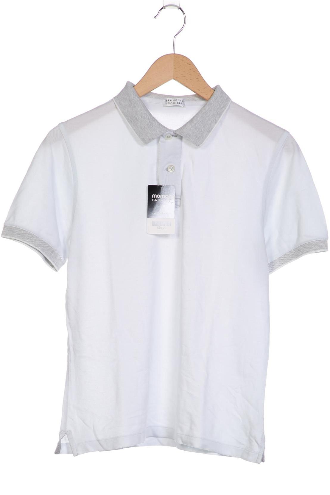 

Brunello Cucinelli Herren Poloshirt, weiß, Gr. 48