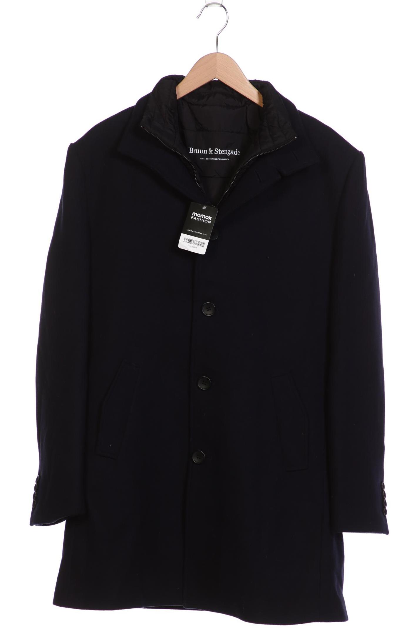 

Bruun & Stengade Herren Mantel, marineblau, Gr. 54