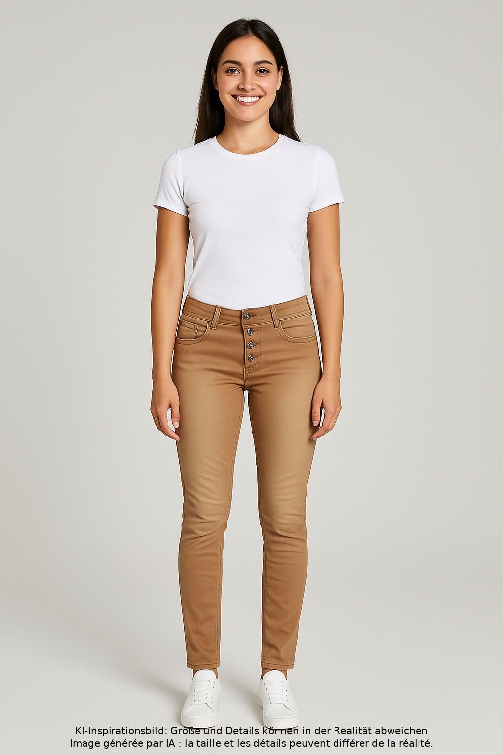 

Buena Vista Damen Jeans, braun, Gr. 0