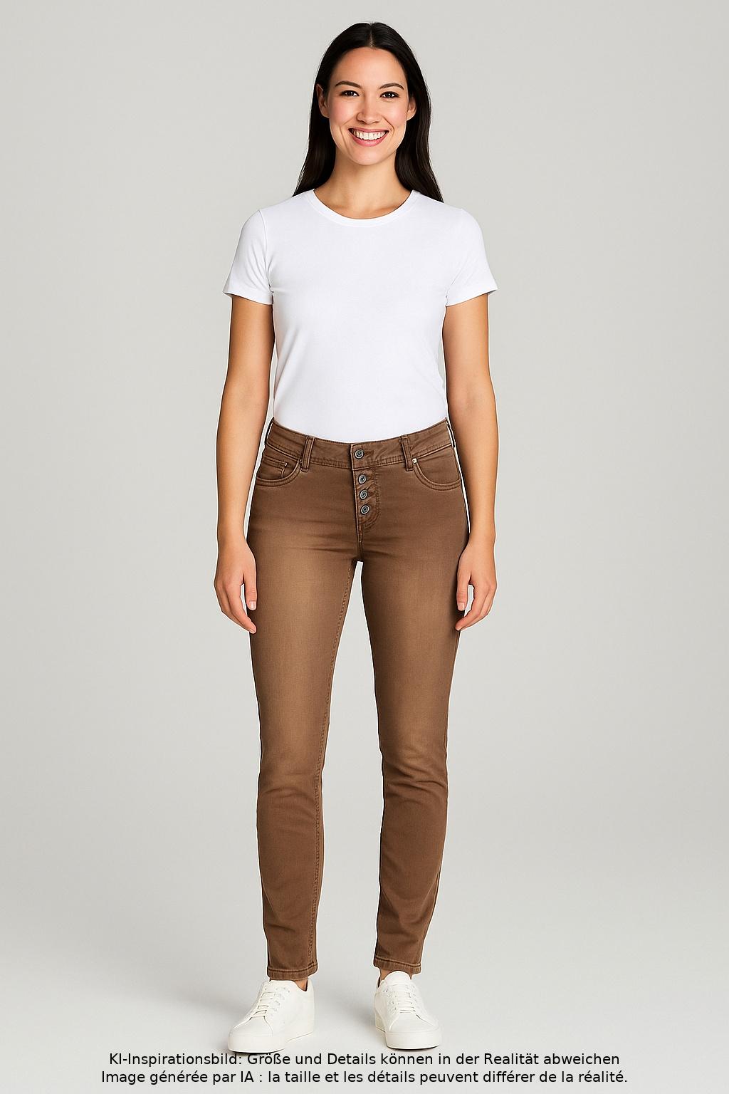 

Buena Vista Damen Jeans, braun, Gr. 0