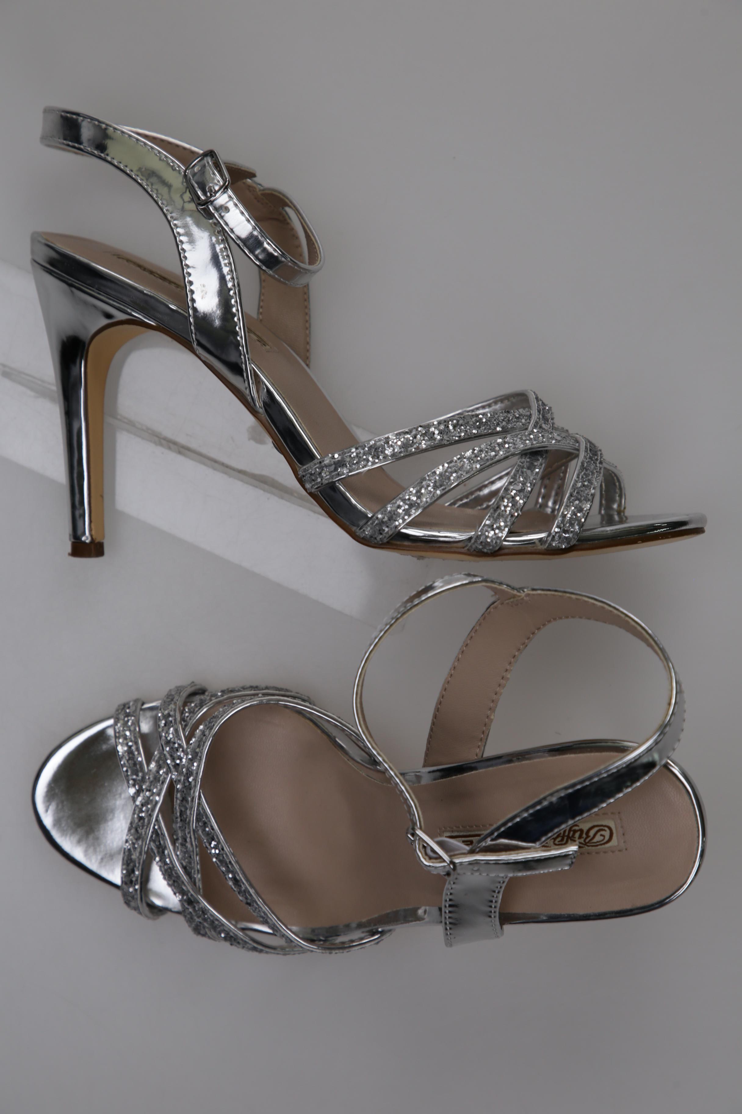 

Buffalo London Damen Sandale, silber, Gr. 39