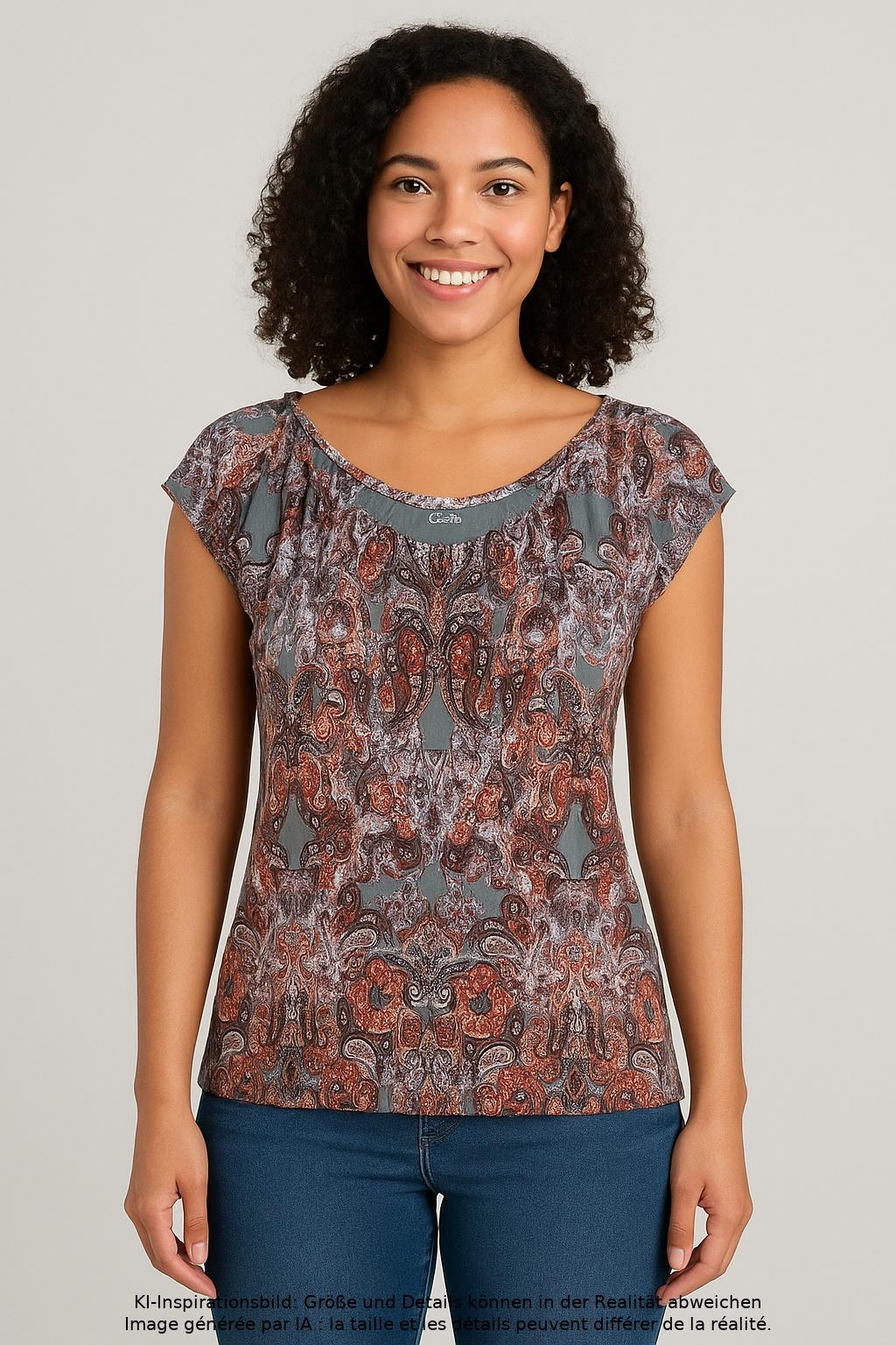 

Buffalo David Bitton Damen T-Shirt, mehrfarbig, Gr. 40