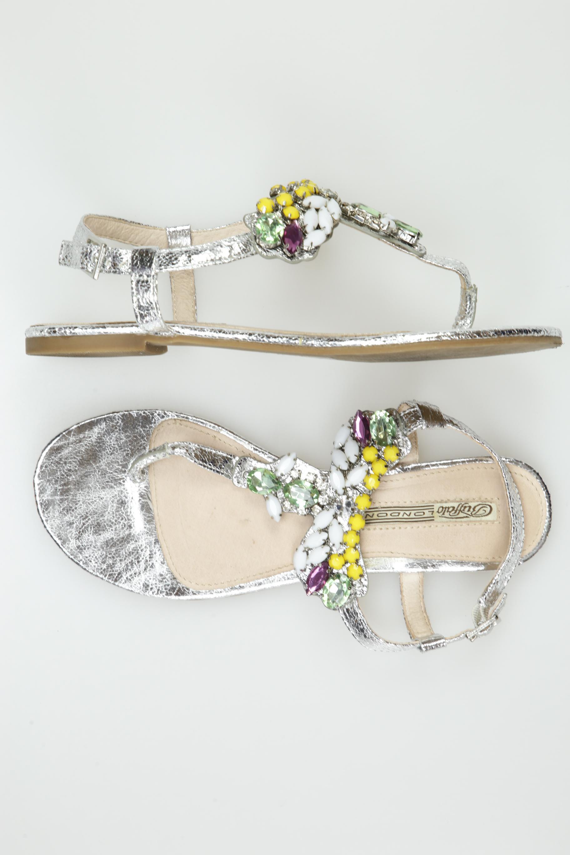 

Buffalo London Damen Sandale, silber, Gr. 39