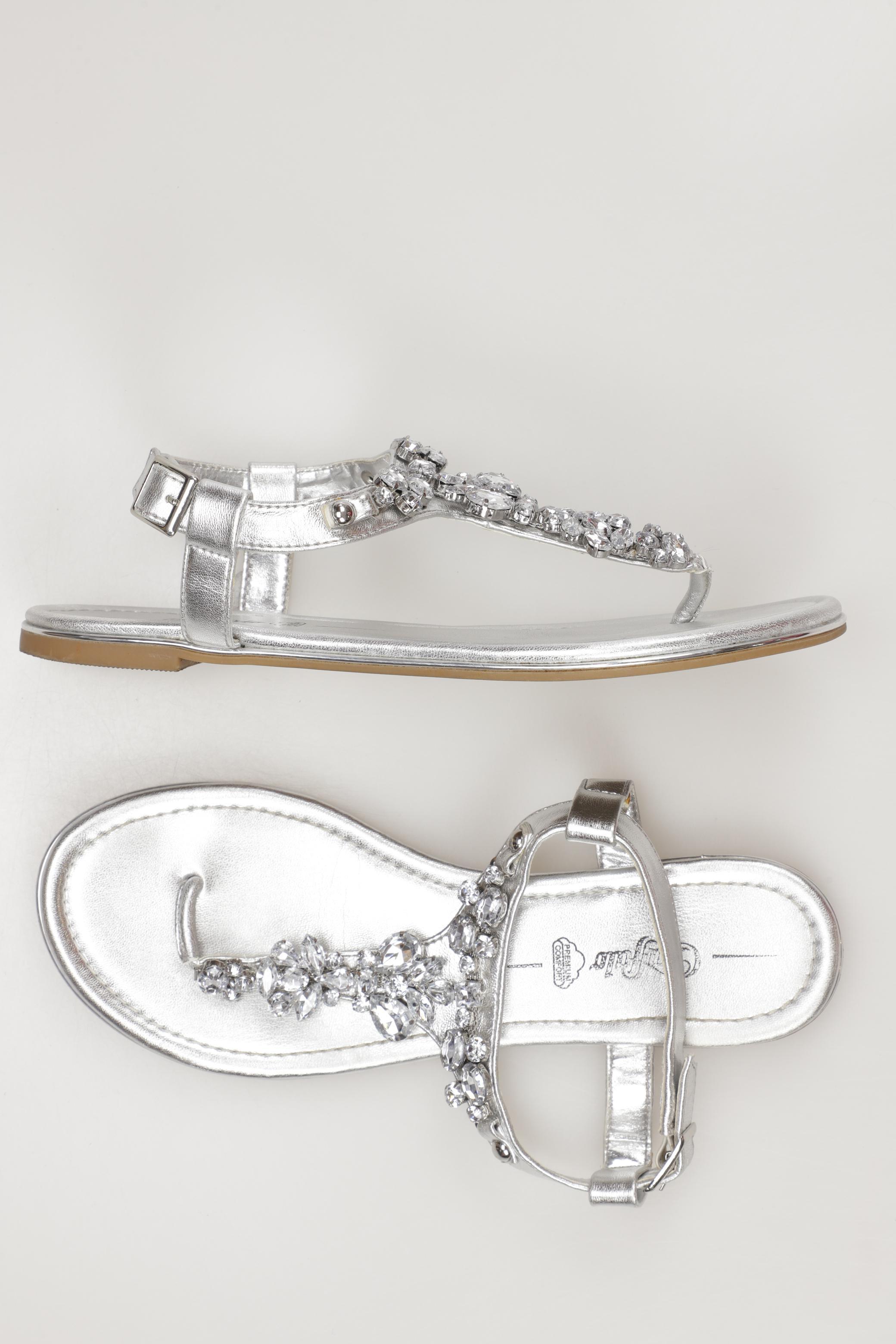 

Buffalo London Damen Sandale, silber, Gr. 40