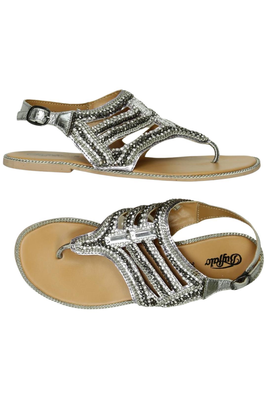 

Buffalo London Damen Sandale, silber, Gr. 38