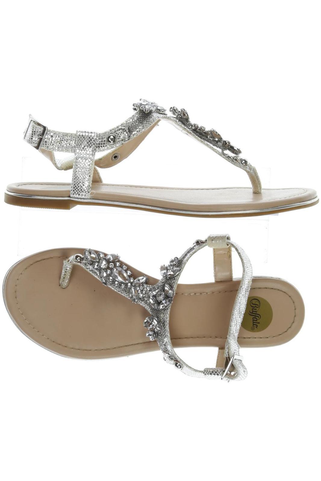 

Buffalo London Damen Sandale, silber, Gr. 38