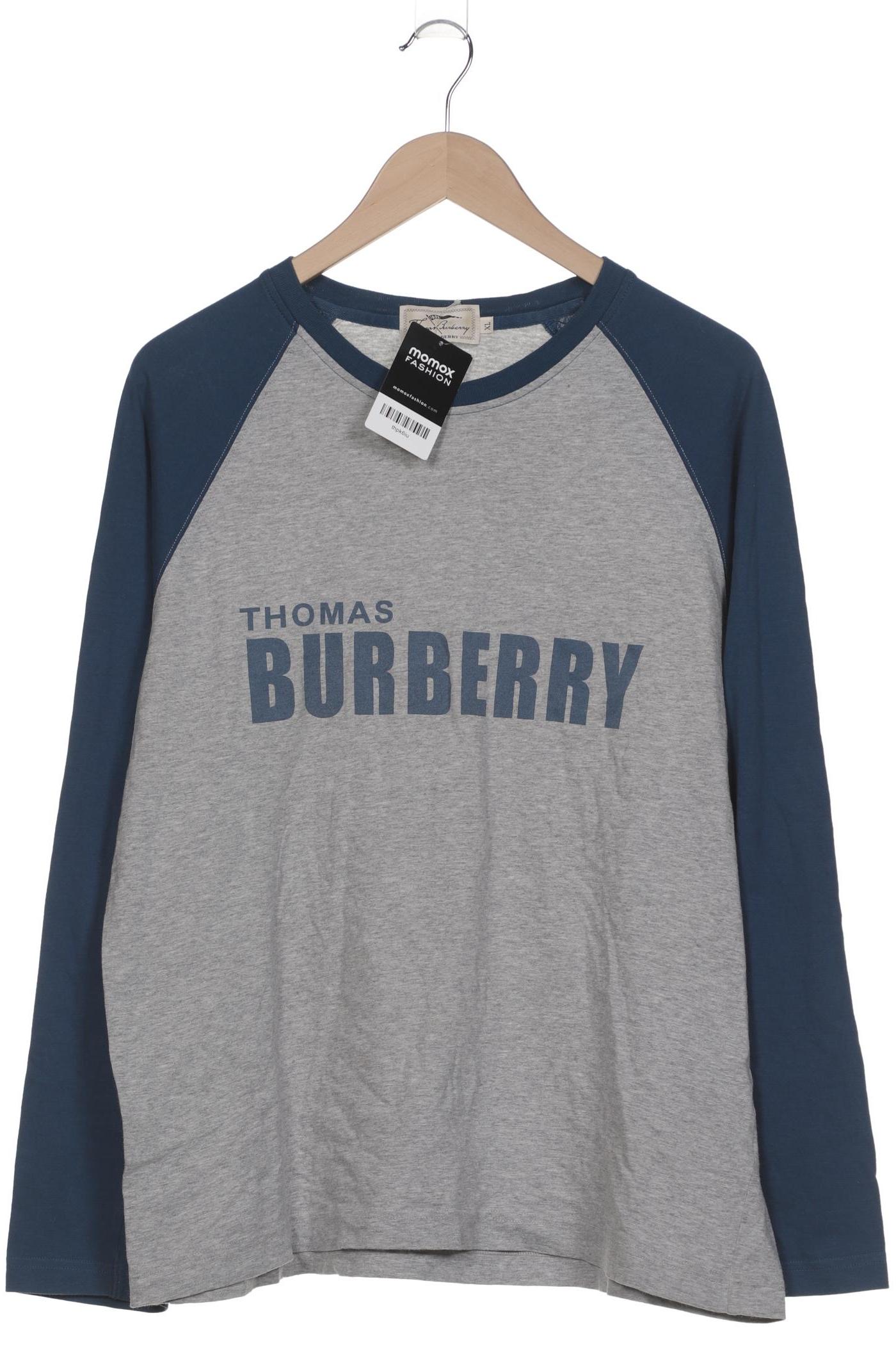 

Burberry Herren Langarmshirt, grau, Gr. 54