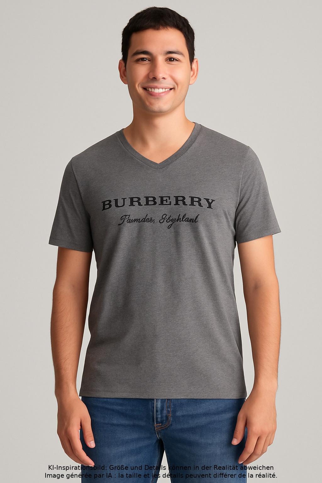 

Burberry Herren T-Shirt, grau, Gr. 54