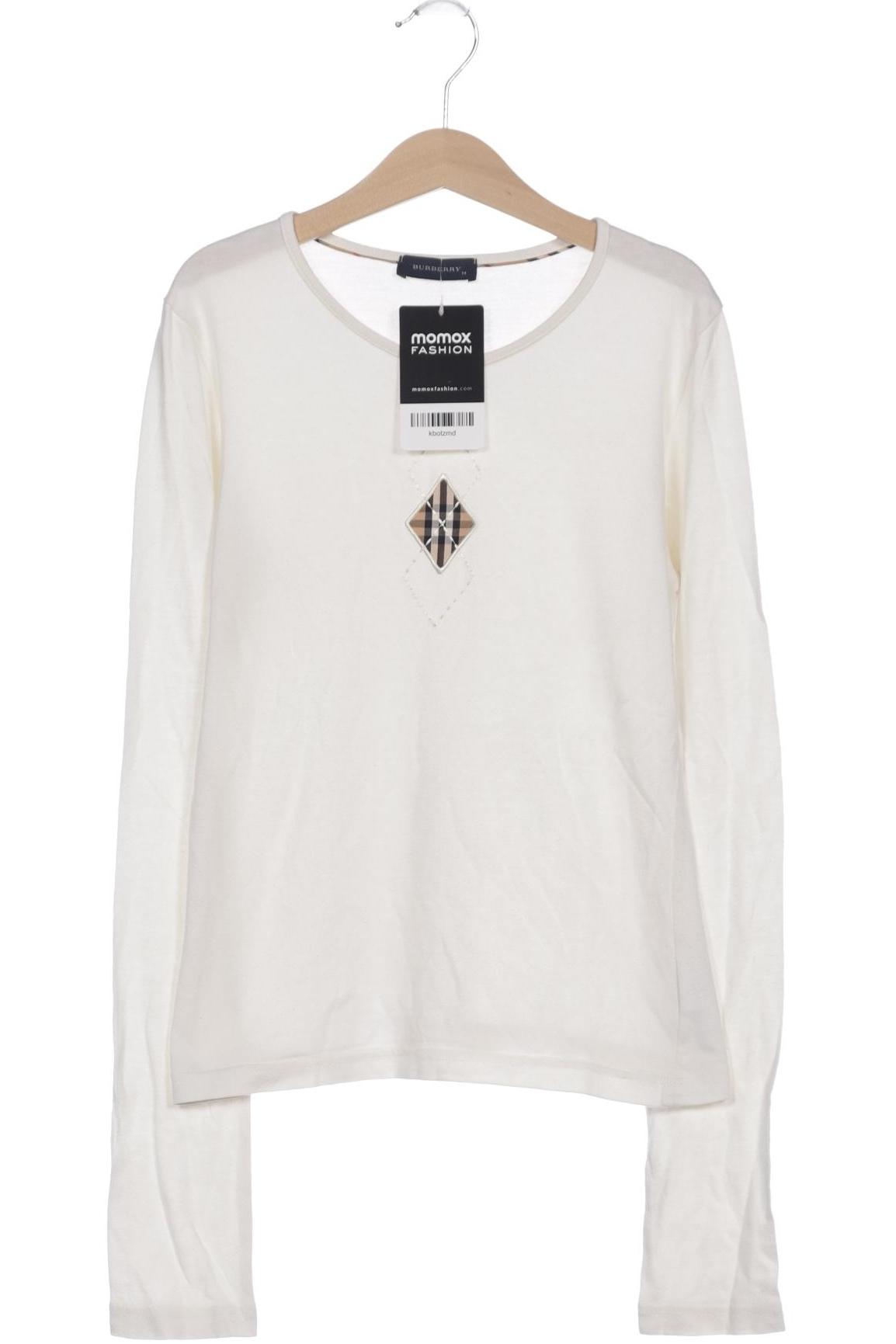

Burberry Damen Langarmshirt, cremeweiß, Gr. 14