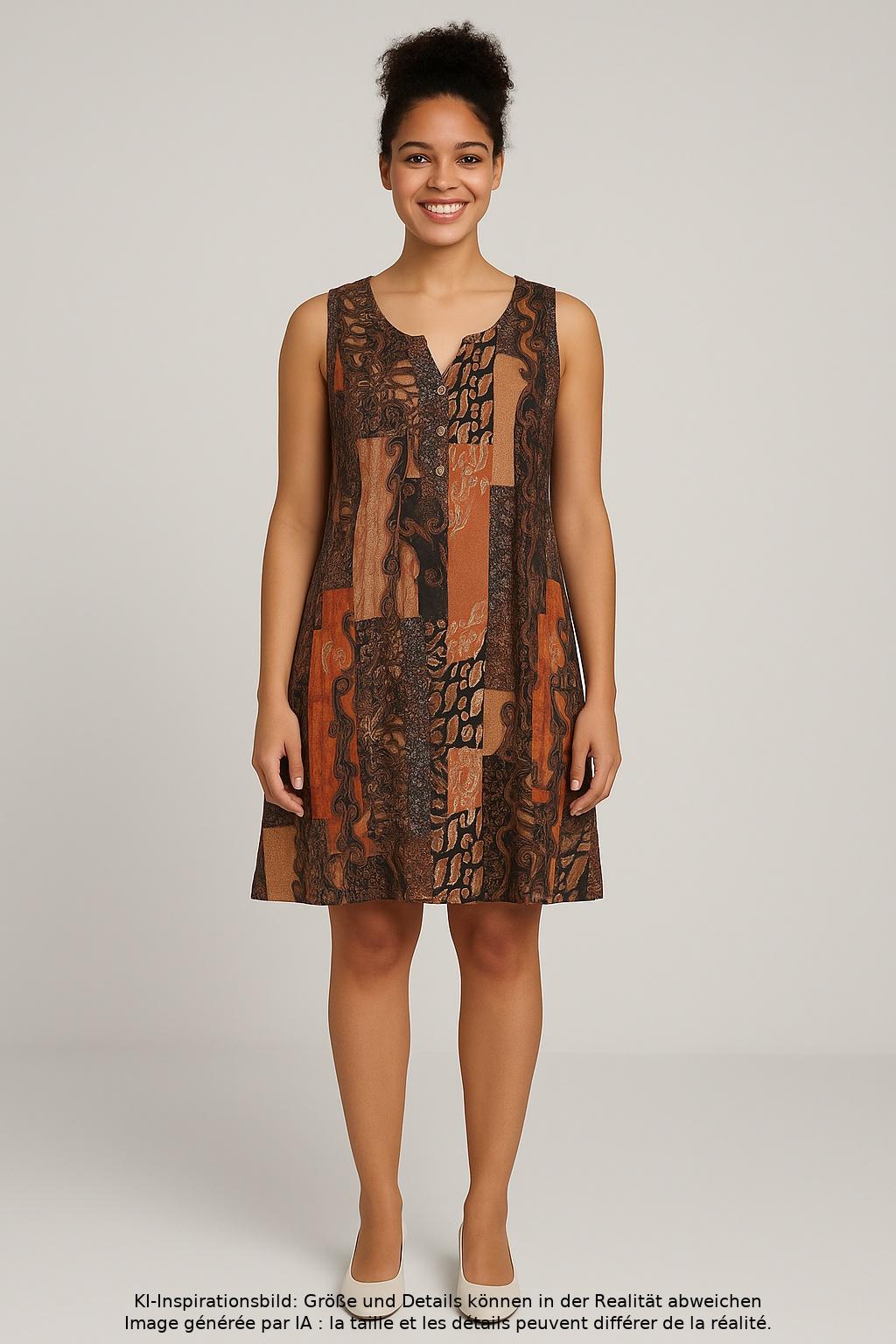 

By Green Cotton Damen Kleid, mehrfarbig, Gr. 42