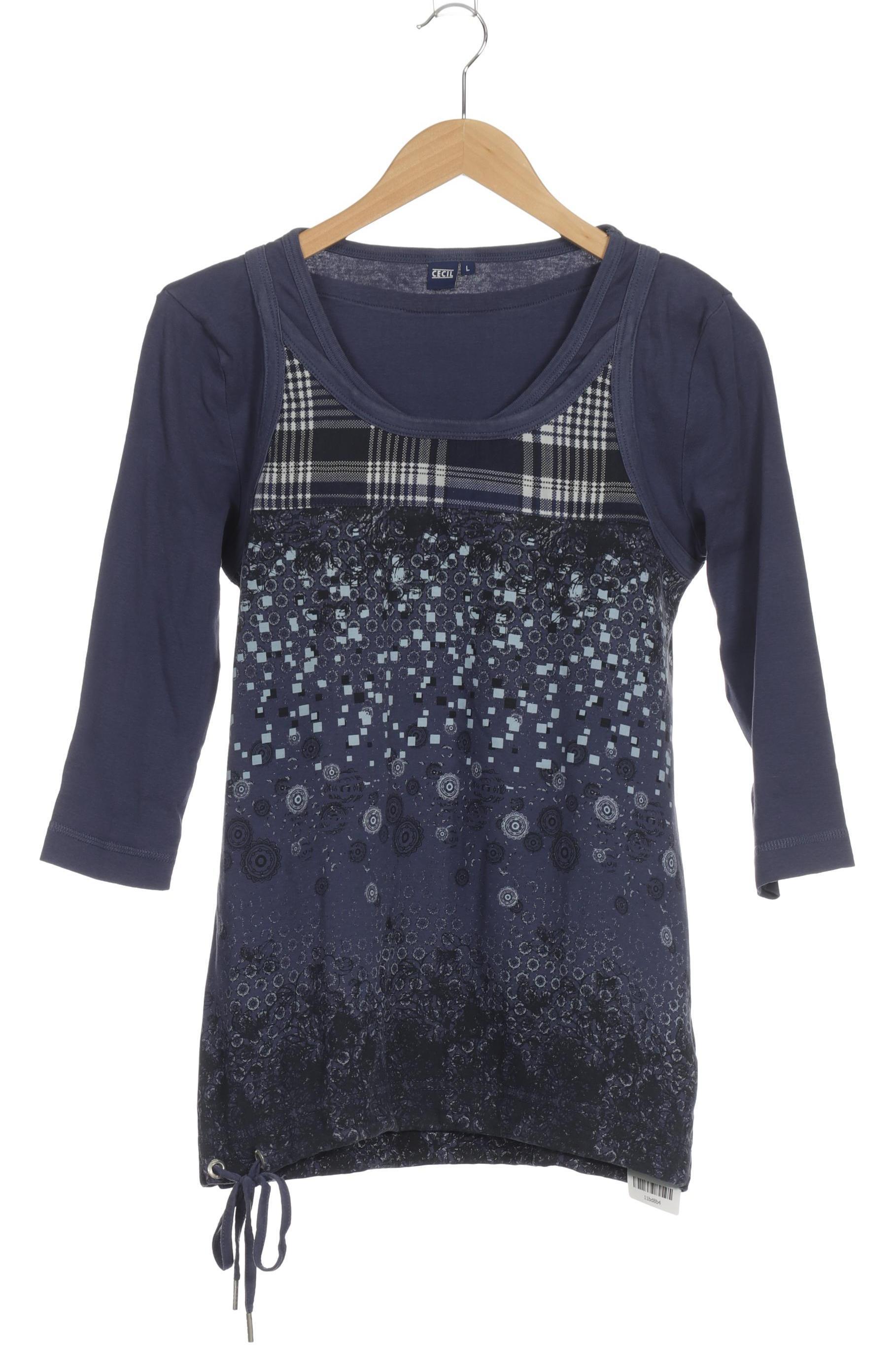 

Cecil Damen Langarmshirt, blau, Gr.