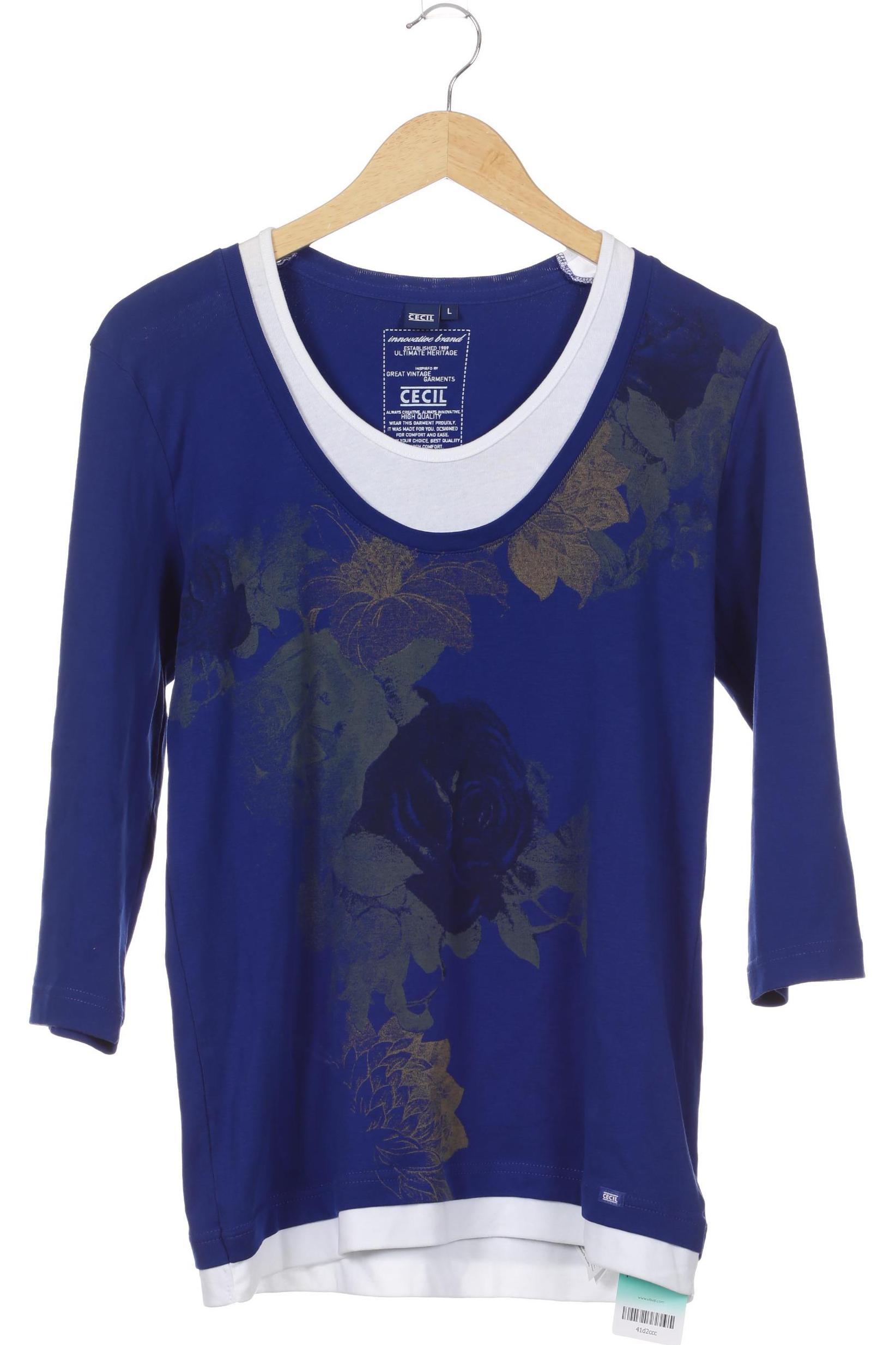 

Cecil Damen Langarmshirt, blau, Gr.