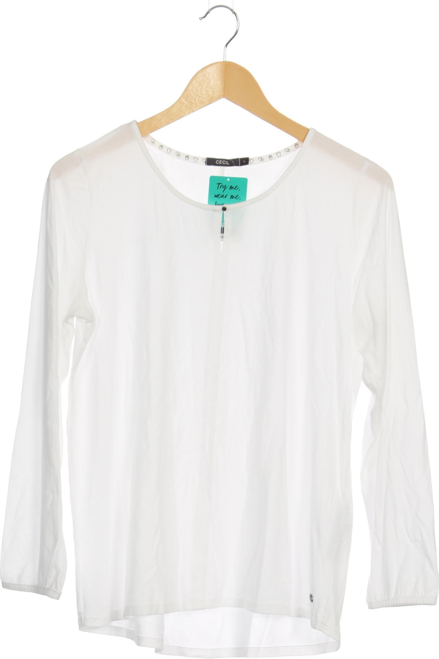 

Cecil Damen Langarmshirt, weiß, Gr.