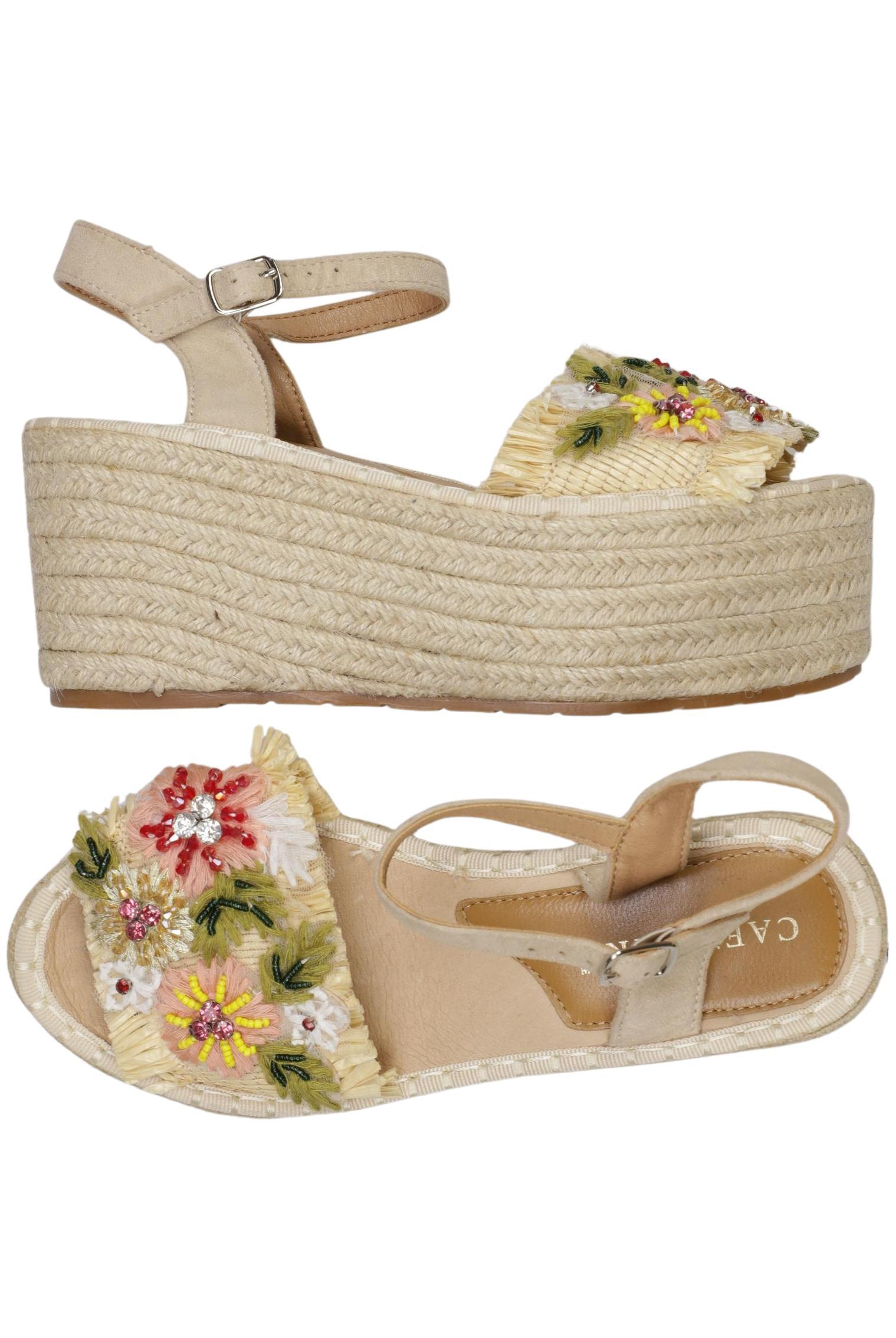 

Cafenoir Damen Sandale, beige, Gr. 38