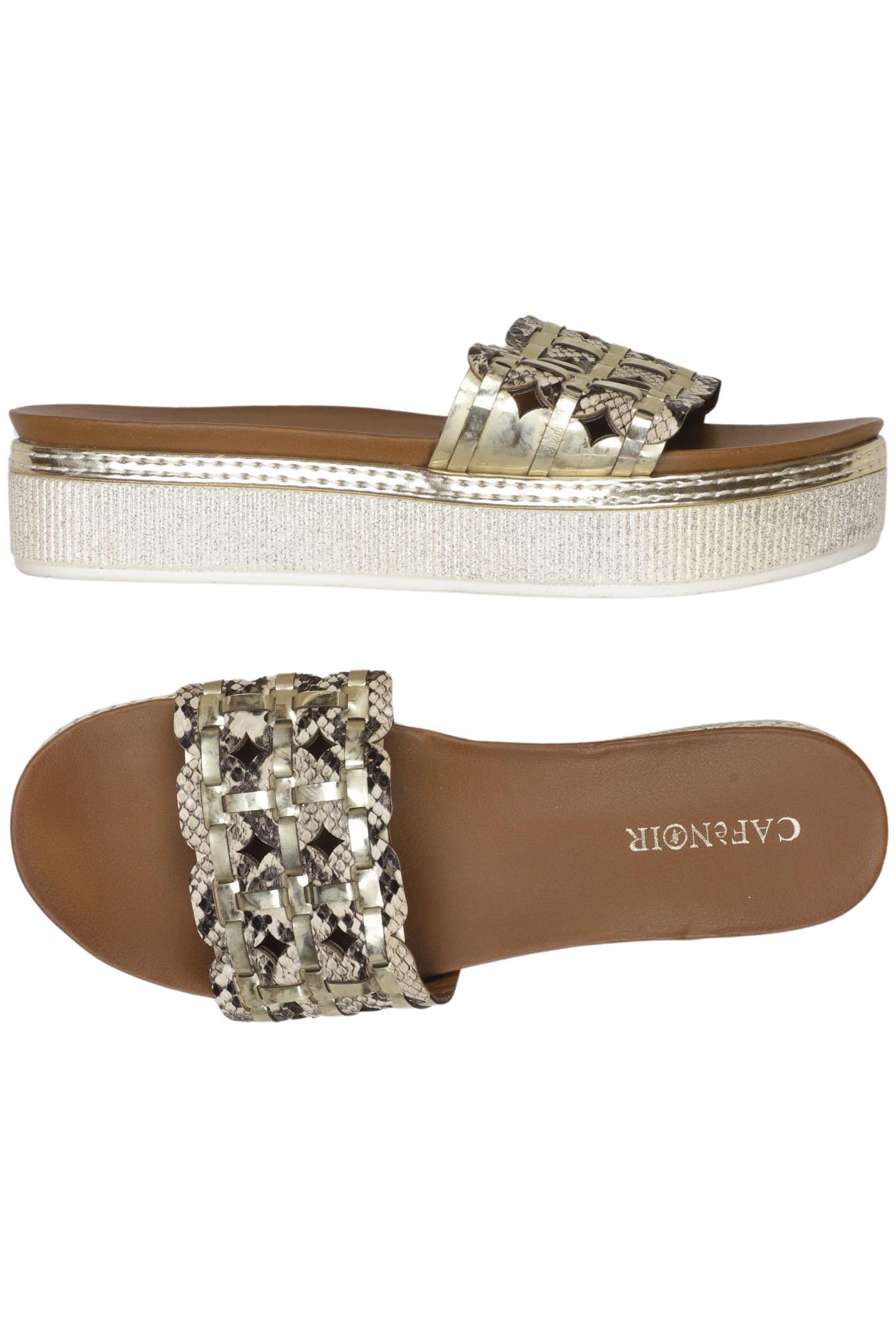 

Cafenoir Damen Sandale, gold, Gr. 39