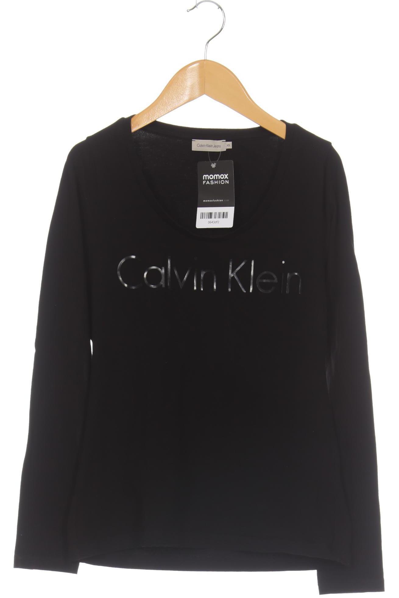 

Calvin Klein Damen Langarmshirt, schwarz, Gr.
