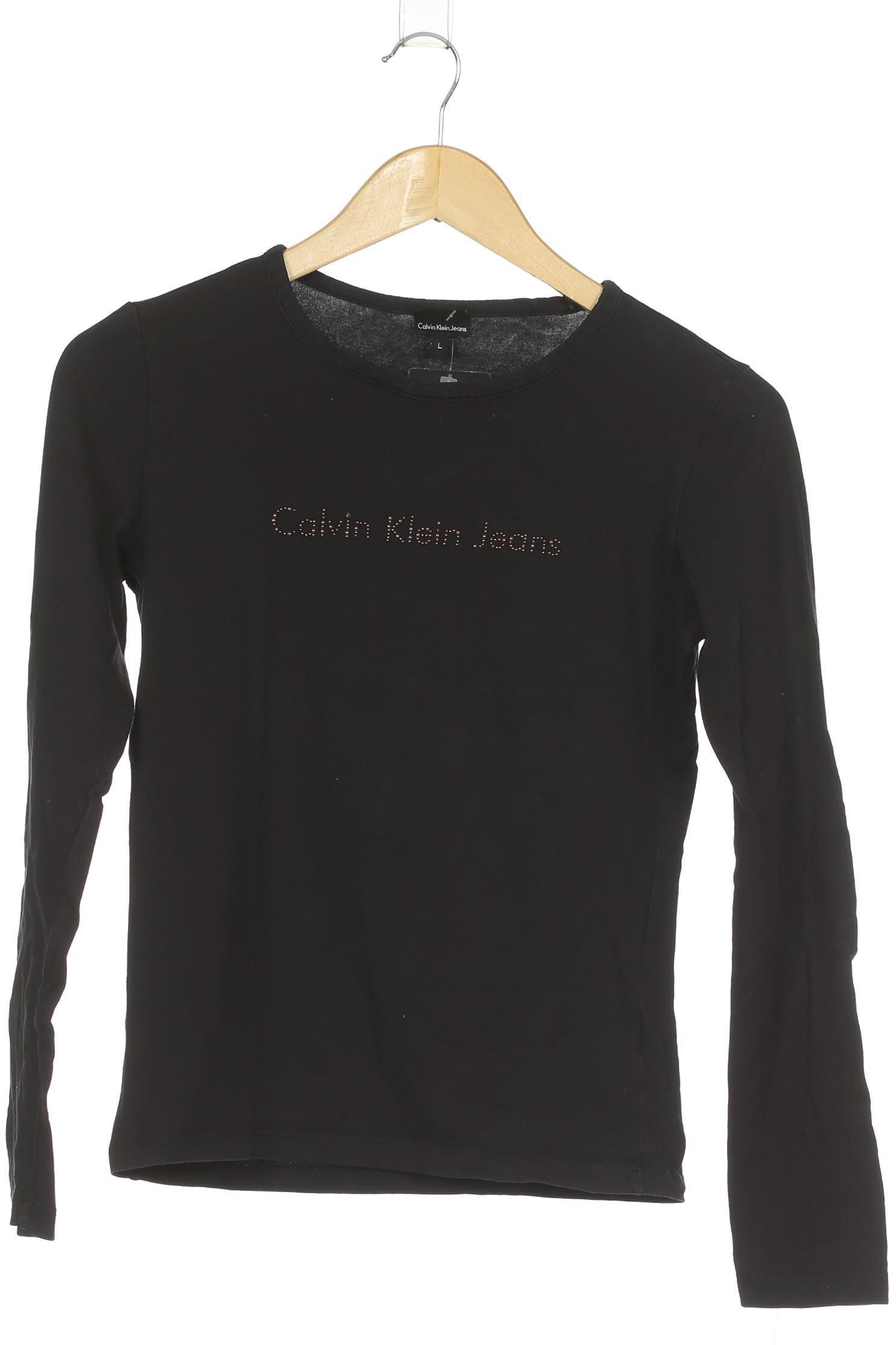 

Calvin Klein Damen Langarmshirt, schwarz, Gr.