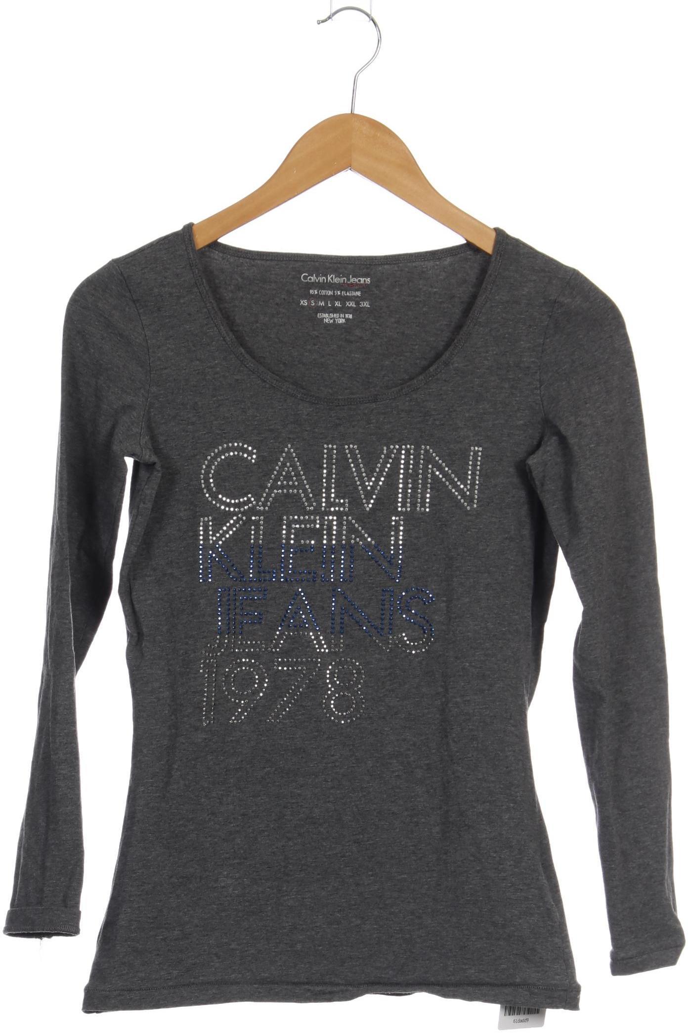 

Calvin Klein Damen Langarmshirt, grau, Gr.