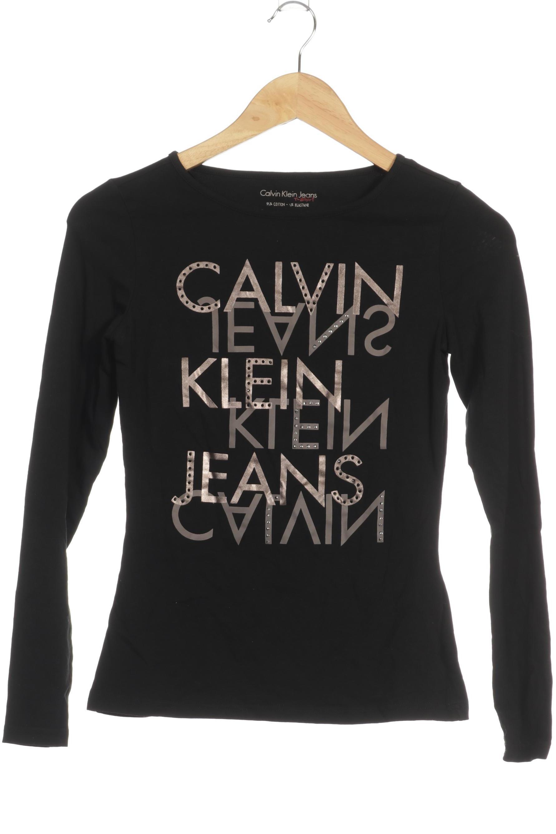 

Calvin Klein Damen Langarmshirt, schwarz, Gr.