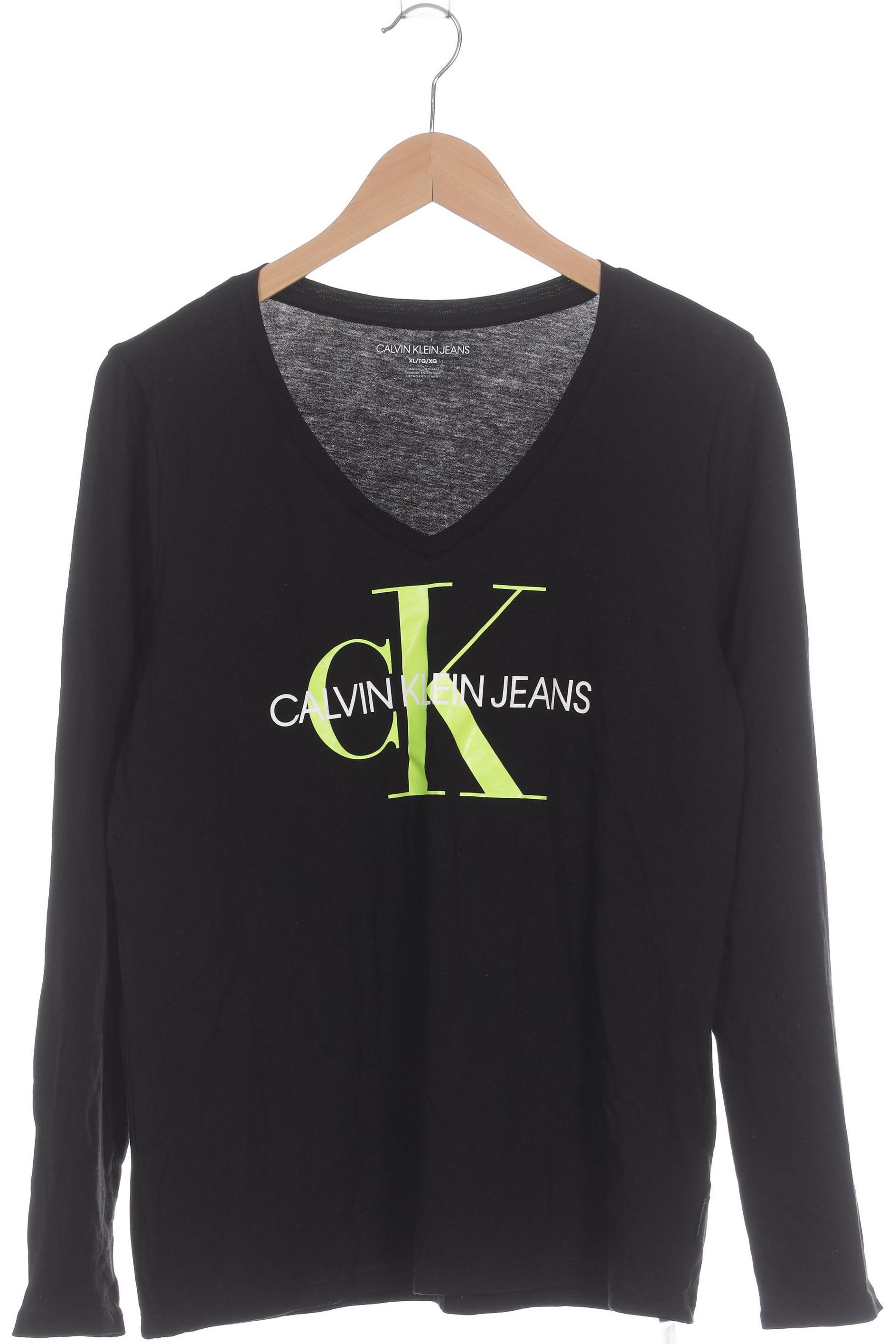 

Calvin Klein Damen Langarmshirt, schwarz, Gr.
