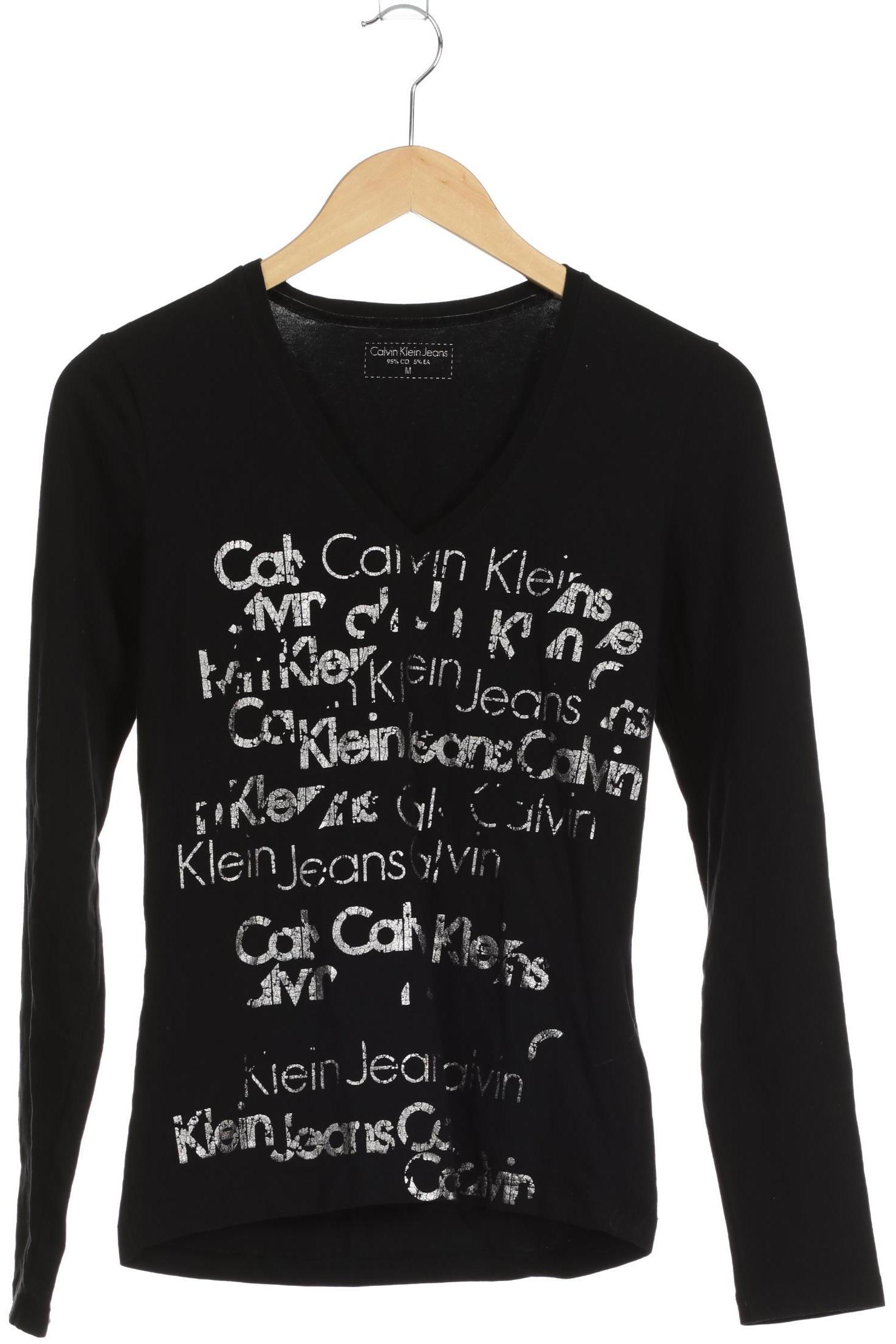 

Calvin Klein Damen Langarmshirt, schwarz, Gr.