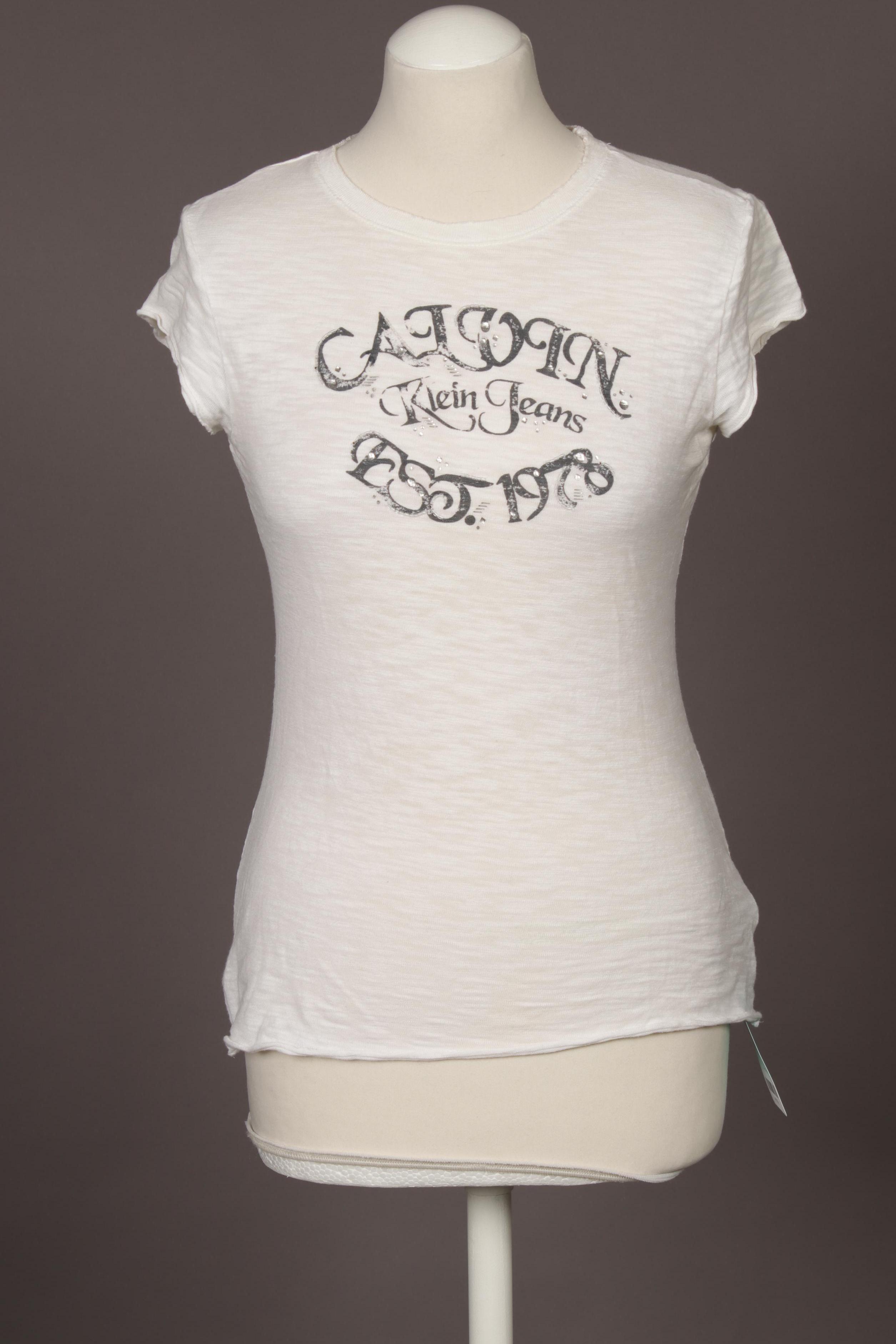 

Calvin Klein Damen T-Shirt, weiß, Gr.