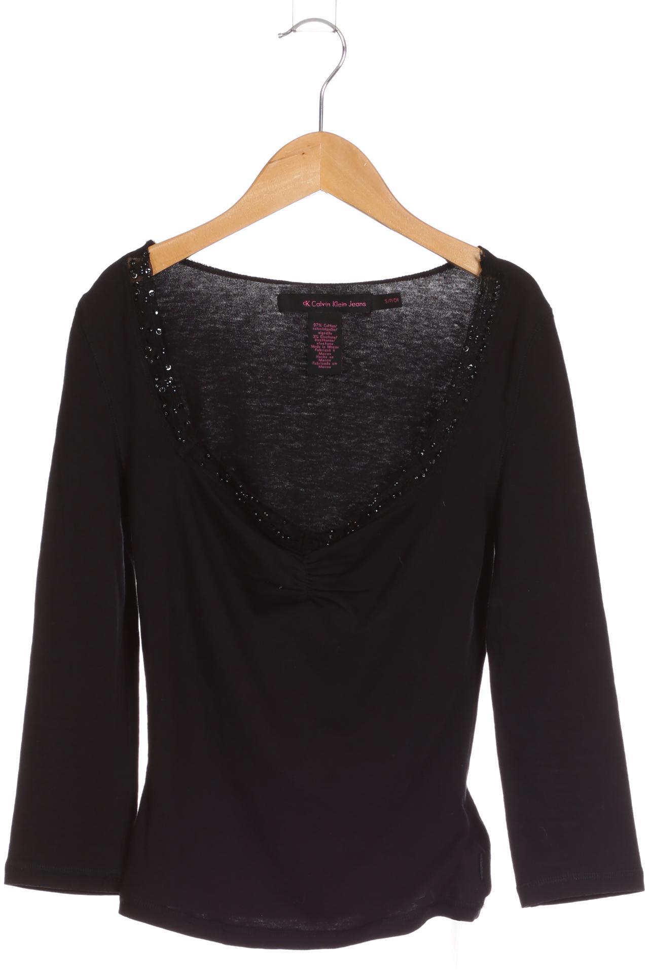 

Calvin Klein Damen Langarmshirt, schwarz, Gr. 36