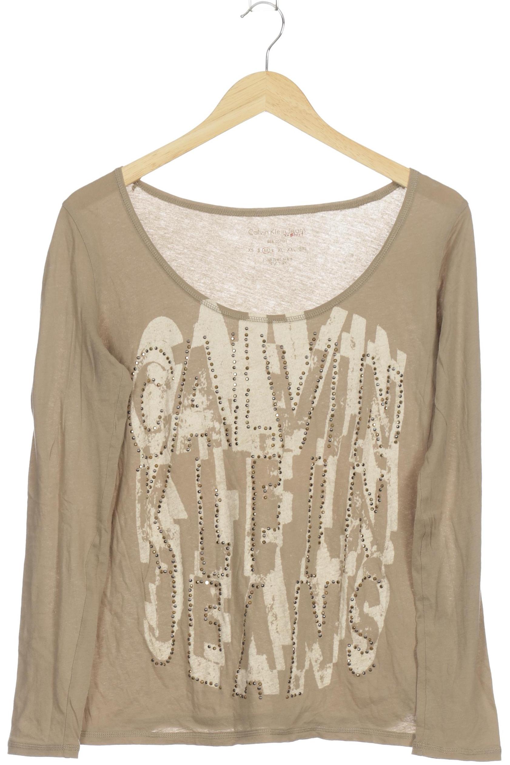 

Calvin Klein Damen Langarmshirt, beige, Gr.