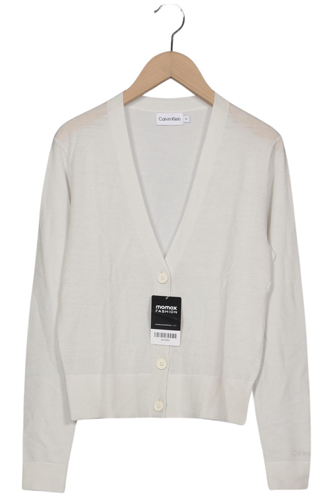 

Calvin Klein Damen Strickjacke, weiß, Gr. 34