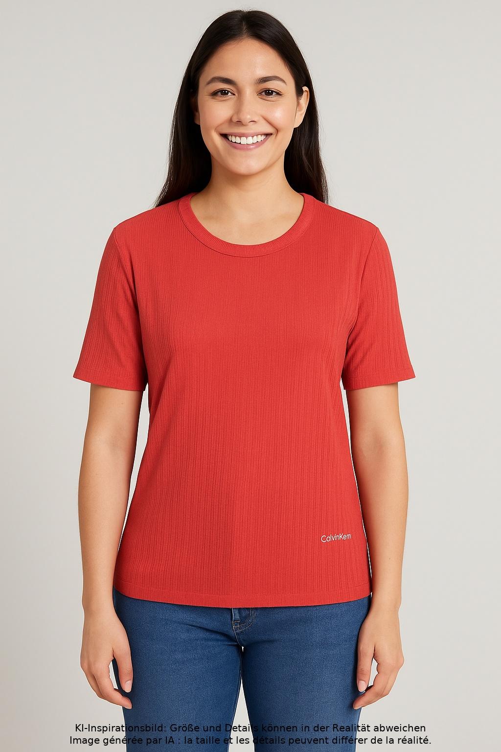 

Calvin Klein Damen T-Shirt, rot, Gr. 38