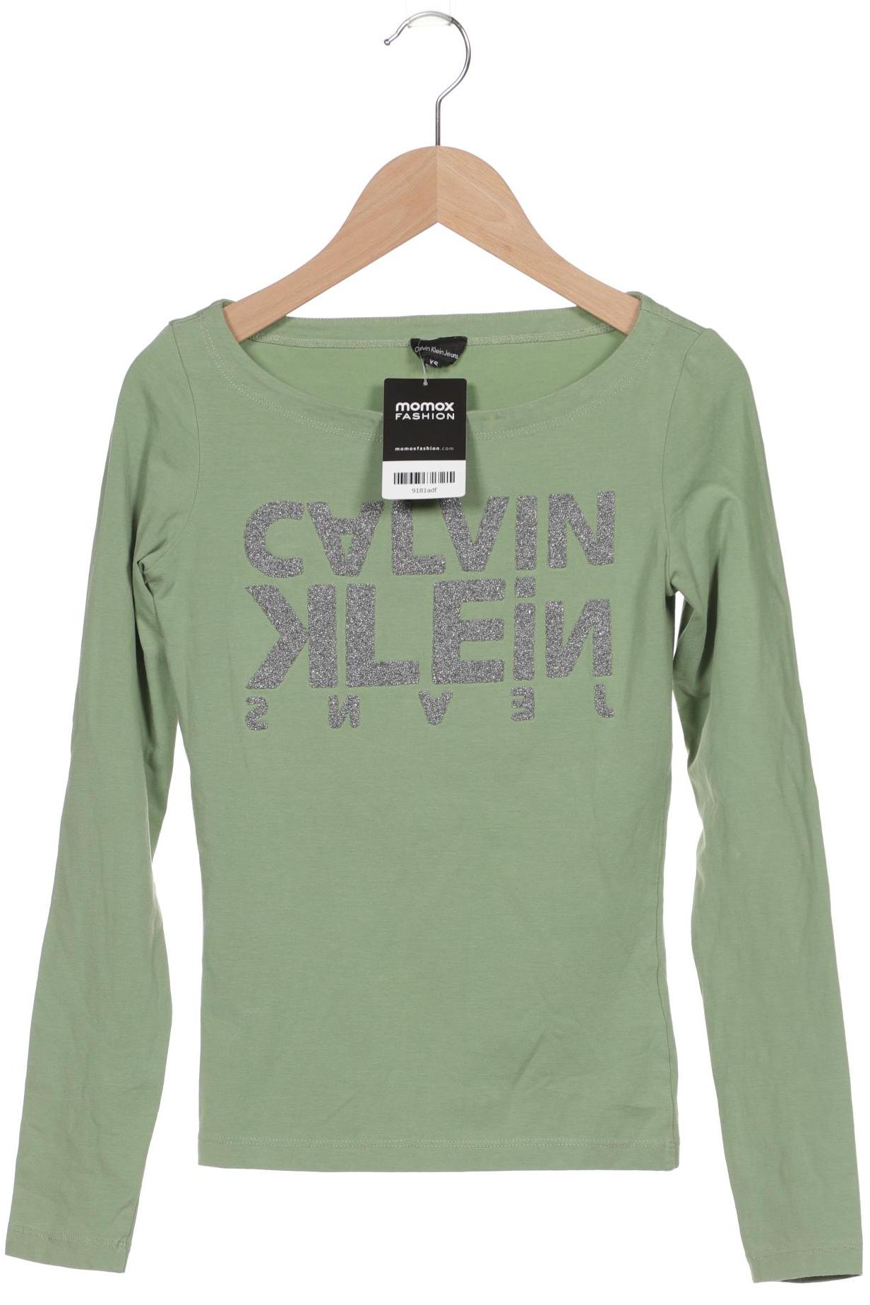 

Calvin Klein Damen Langarmshirt, grün, Gr. 34