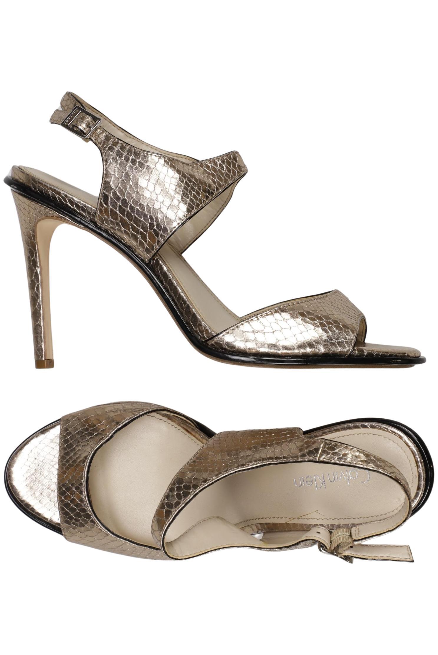 

Calvin Klein Damen Sandale, gold, Gr. 38