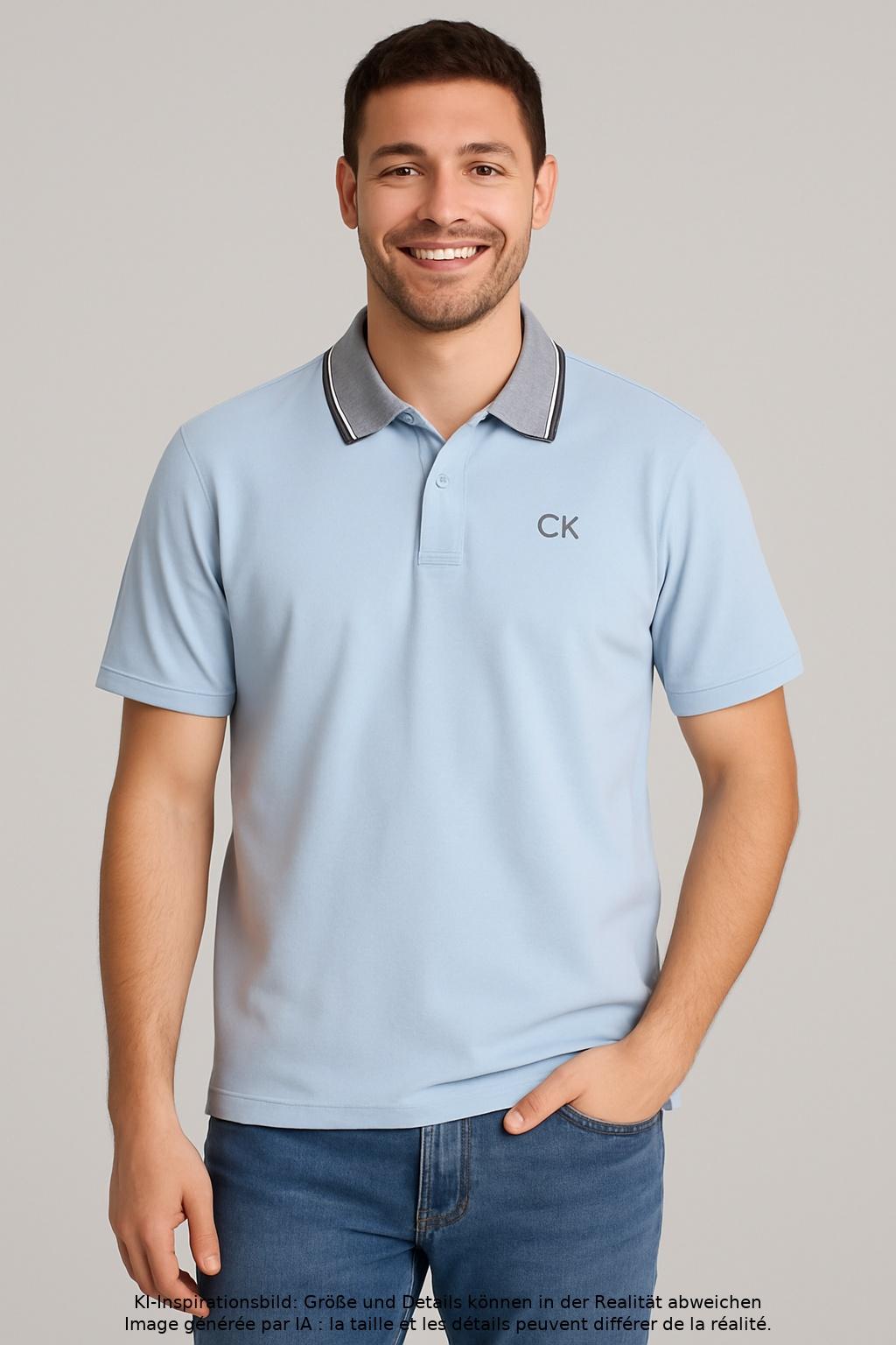 

Calvin Klein Herren Poloshirt, hellblau, Gr. 54