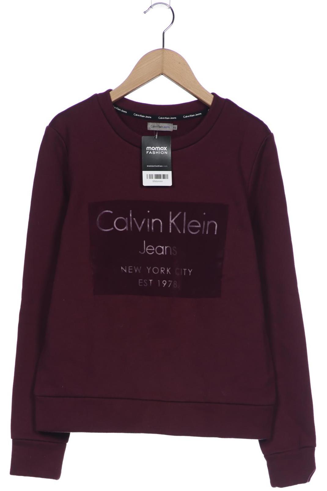 

Calvin Klein Jeans Damen Sweatshirt, bordeaux, Gr. 34