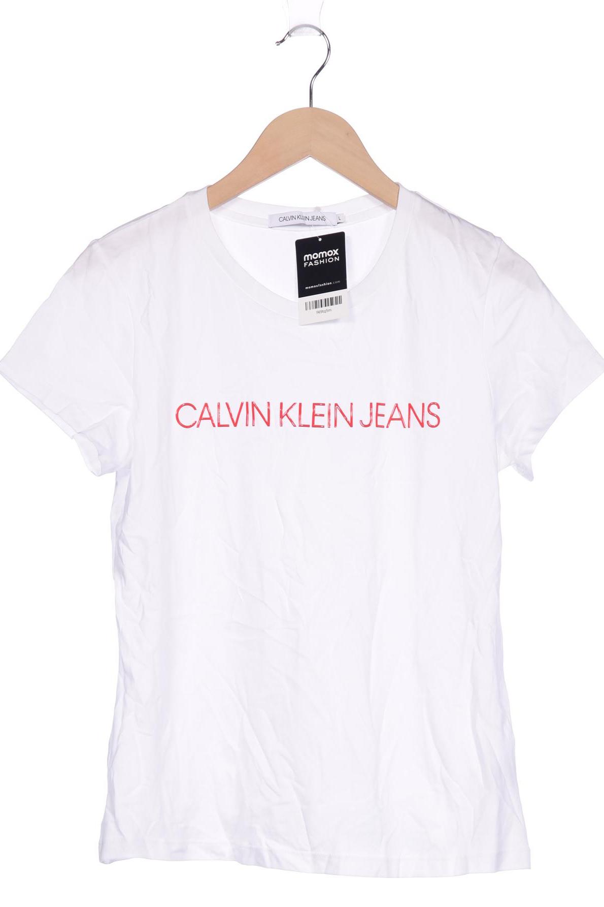 

Calvin Klein Jeans Damen T-Shirt, weiß, Gr. 42