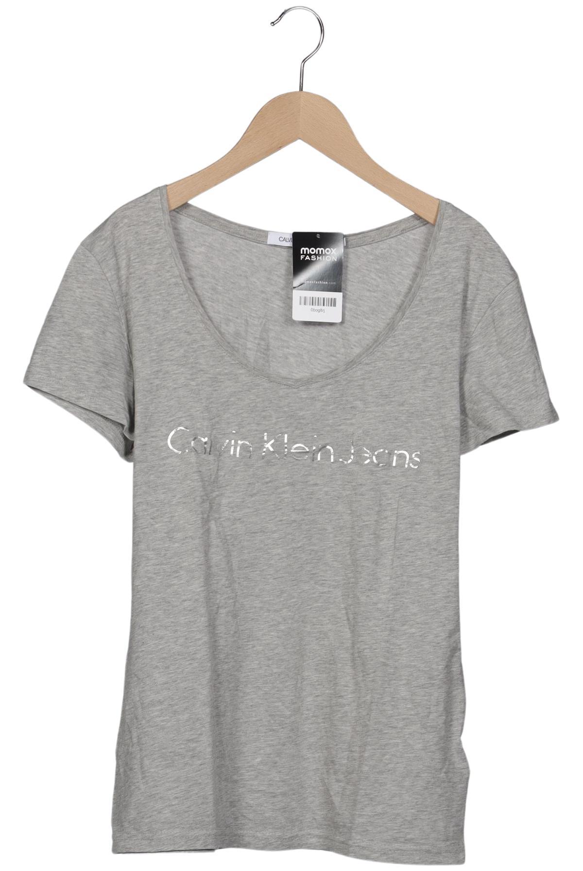 

Calvin Klein Jeans Damen T-Shirt, grau, Gr. 42