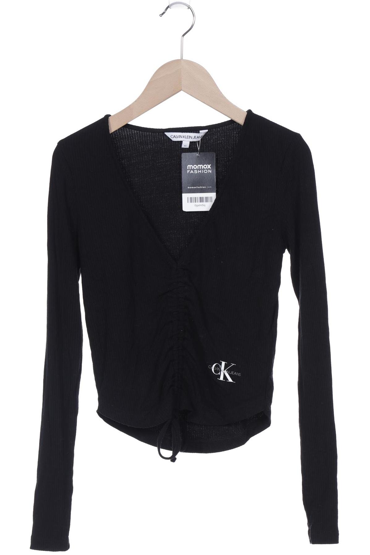 

Calvin Klein Jeans Damen Langarmshirt, schwarz, Gr. 34