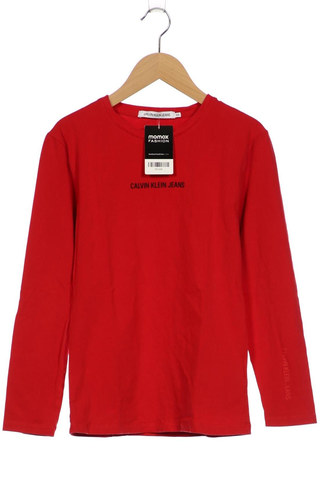 

Calvin Klein Jeans Damen Langarmshirt, rot, Gr. 34