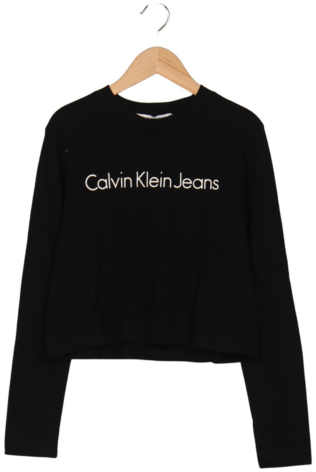 

Calvin Klein Jeans Damen Langarmshirt, schwarz, Gr. 36