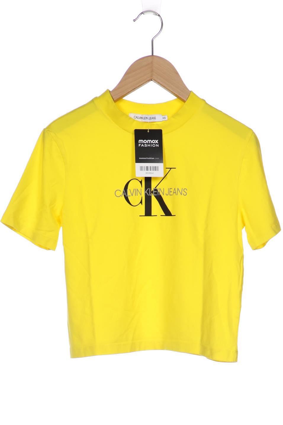 

Calvin Klein Jeans Damen T-Shirt, gelb, Gr. 34
