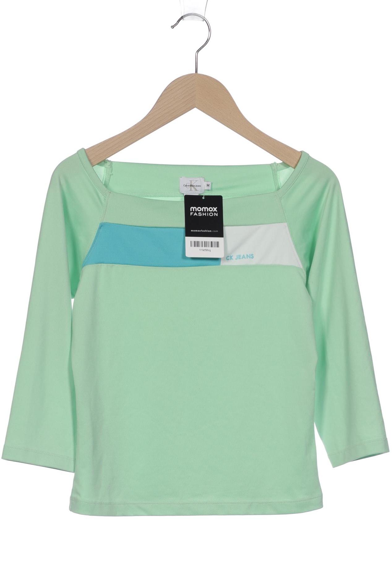 

Calvin Klein Jeans Damen Langarmshirt, türkis, Gr. 38