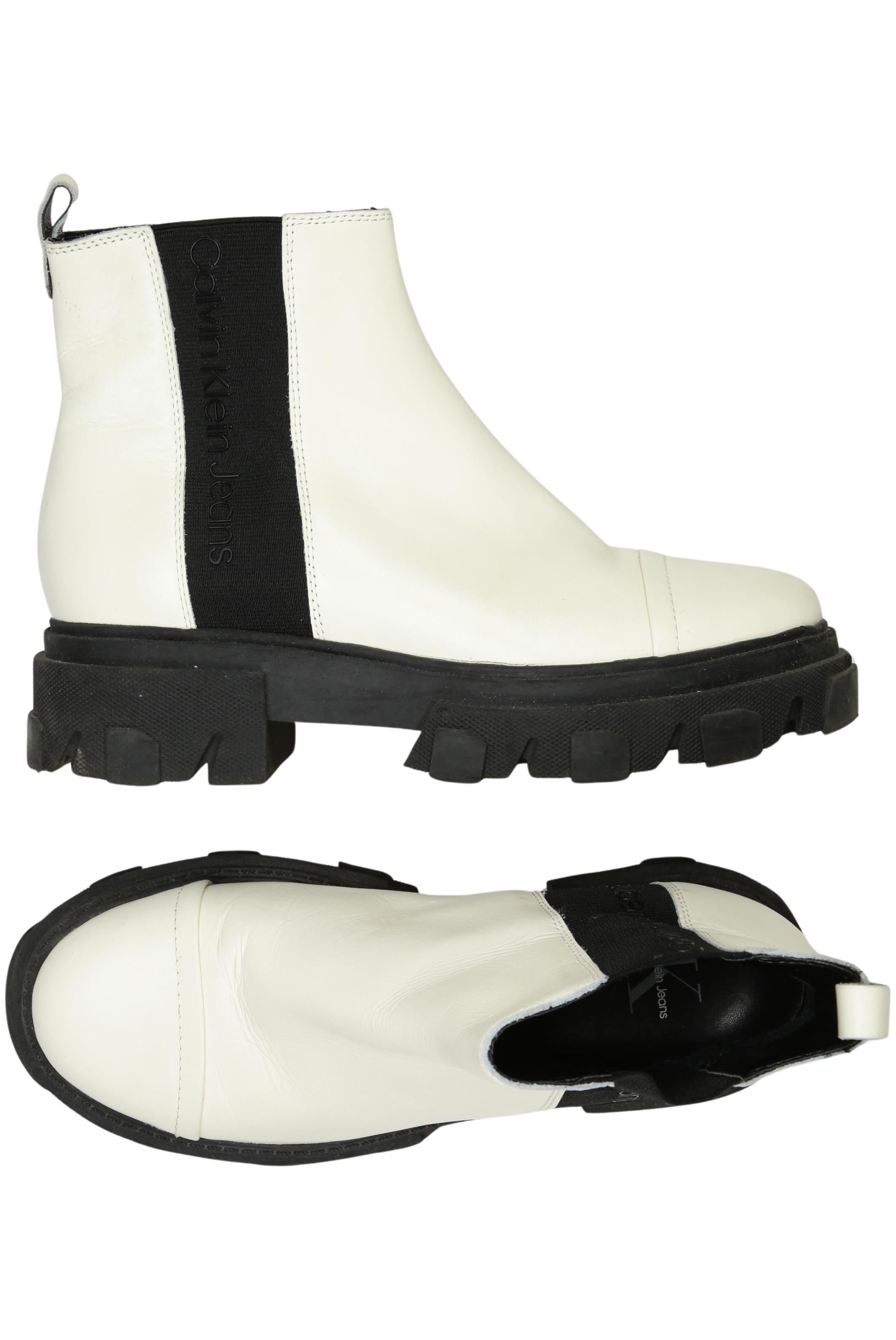 

Calvin Klein Jeans Damen Stiefelette, weiß, Gr. 9