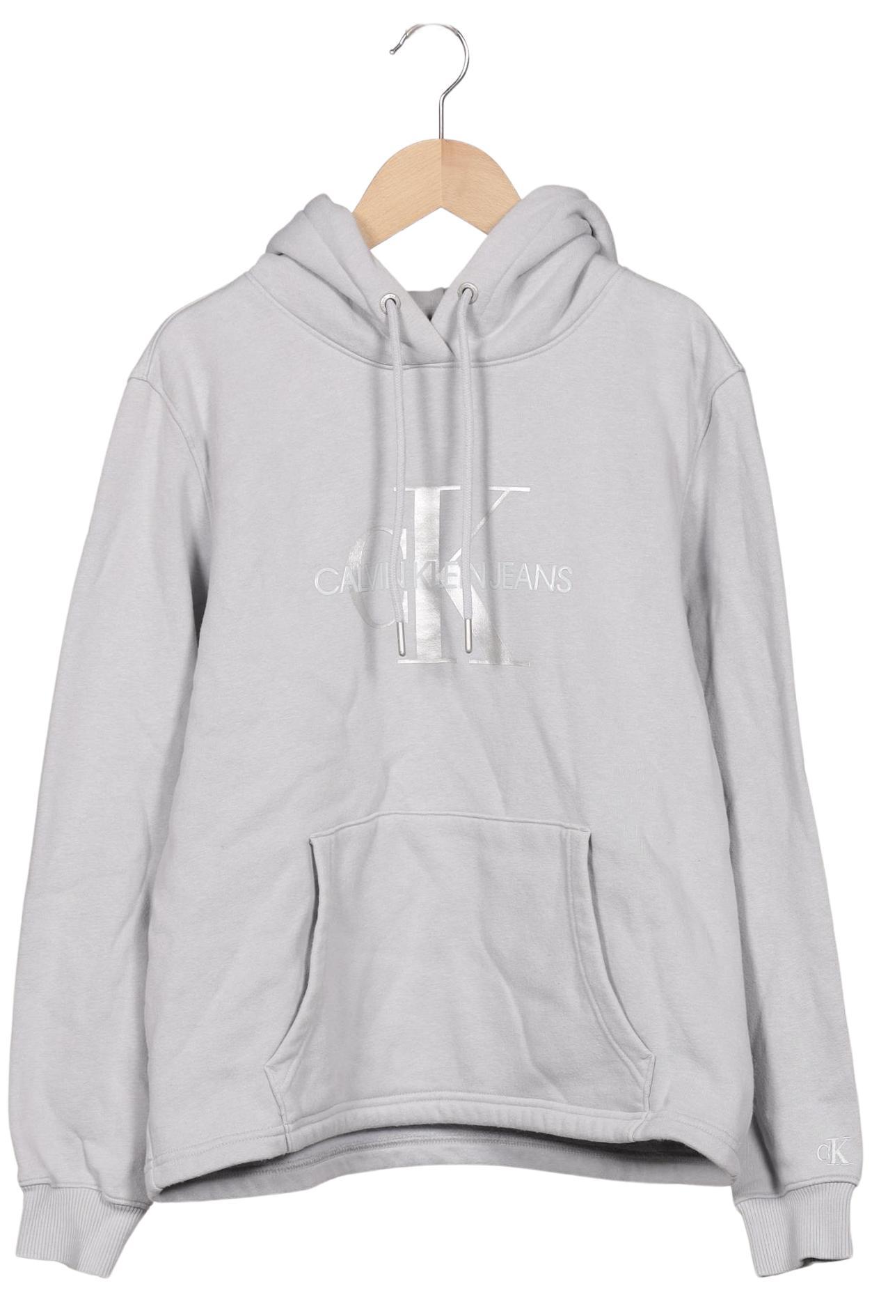 

Calvin Klein Jeans Damen Kapuzenpullover, grau, Gr. 36