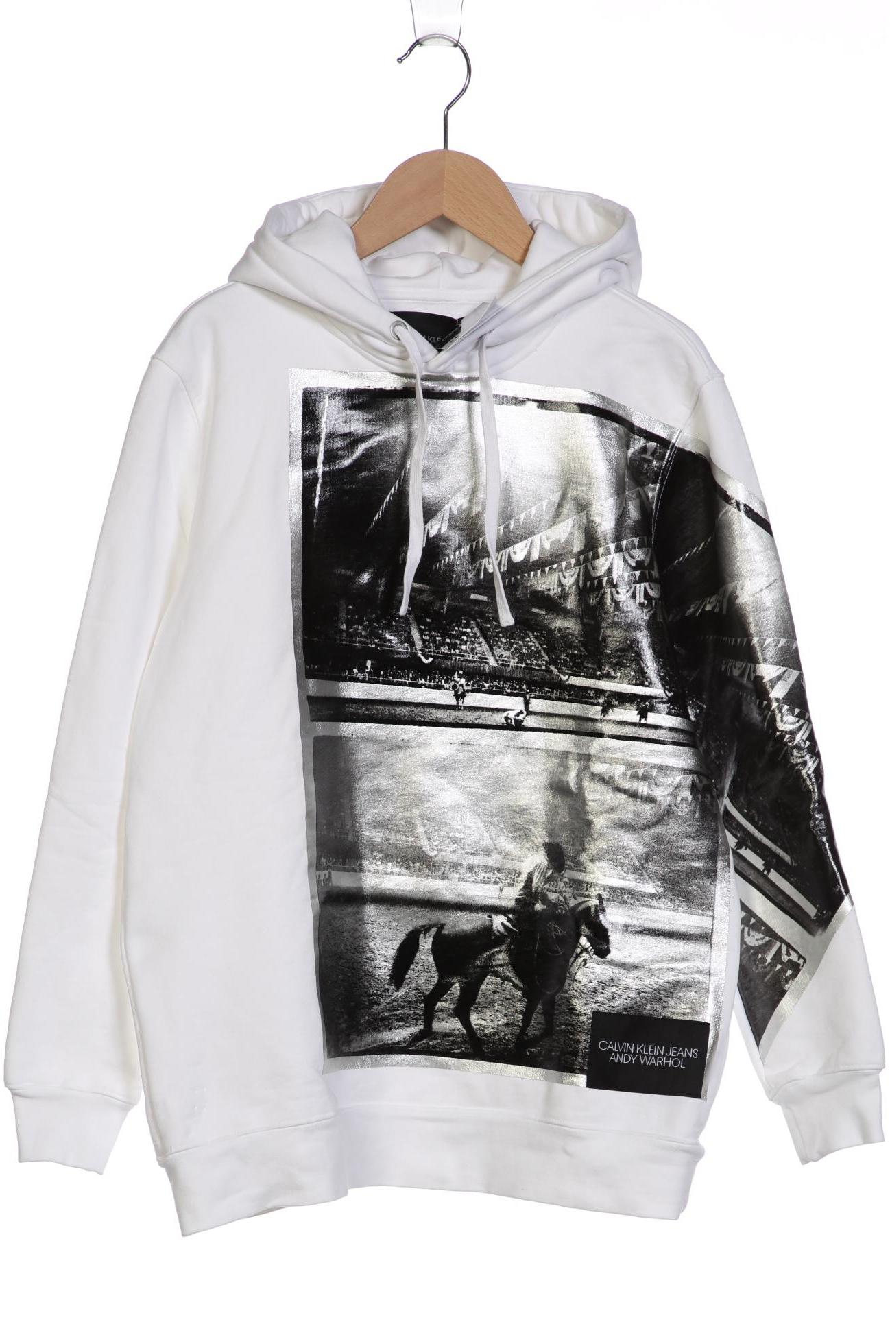 

Calvin Klein Jeans Damen Kapuzenpullover, weiß