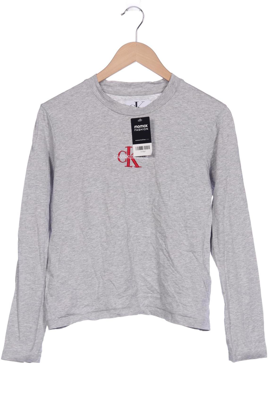 

Calvin Klein Jeans Damen Langarmshirt, grau, Gr. 38