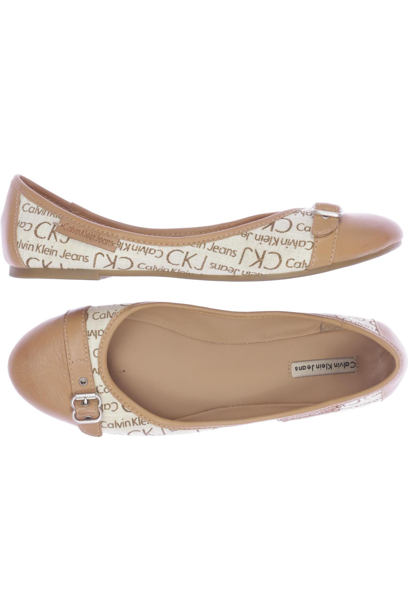 

Calvin Klein Jeans Damen Ballerinas, beige, Gr. 38