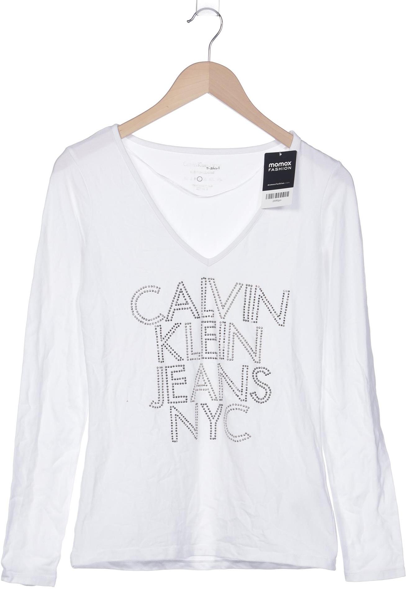 

Calvin Klein Jeans Damen Langarmshirt, weiß, Gr. 42